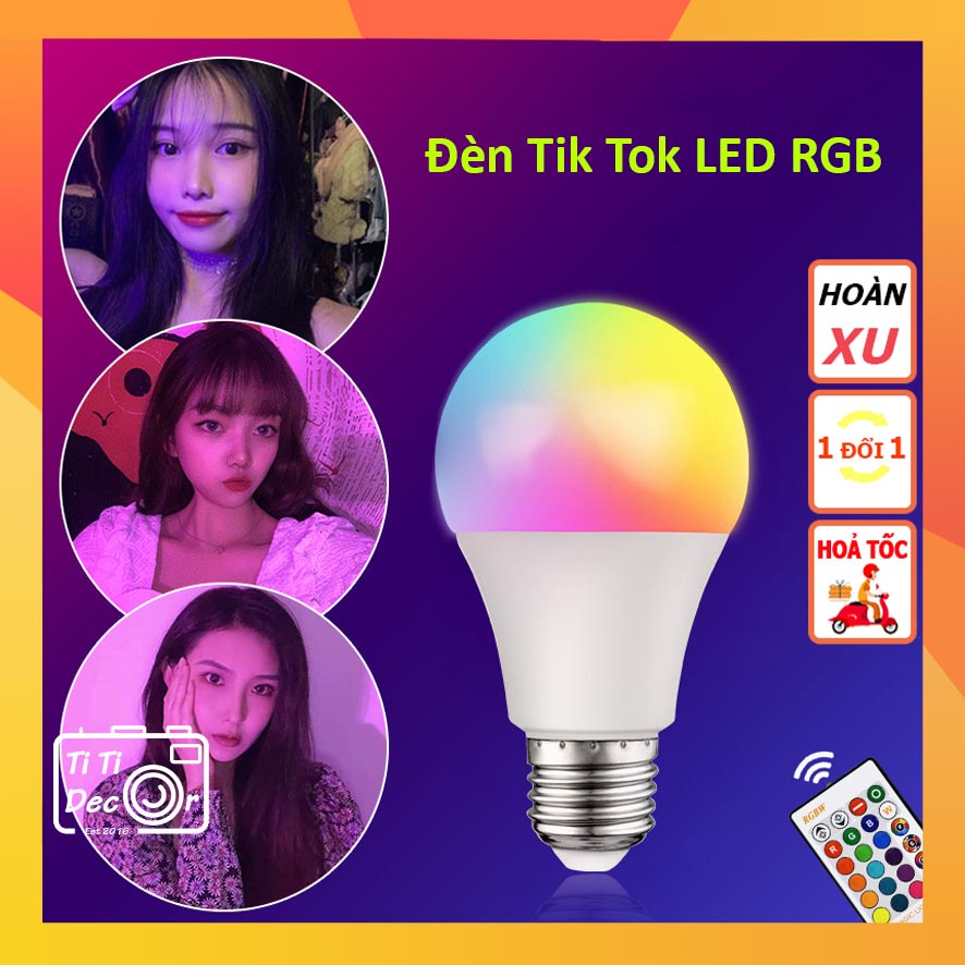 Đèn Led TikTok TiTi Decor Quay TikTok, Đèn Màu Trang Trí Video Clip Hỗ Trợ Các Tiktoker Đạt Triệu Views