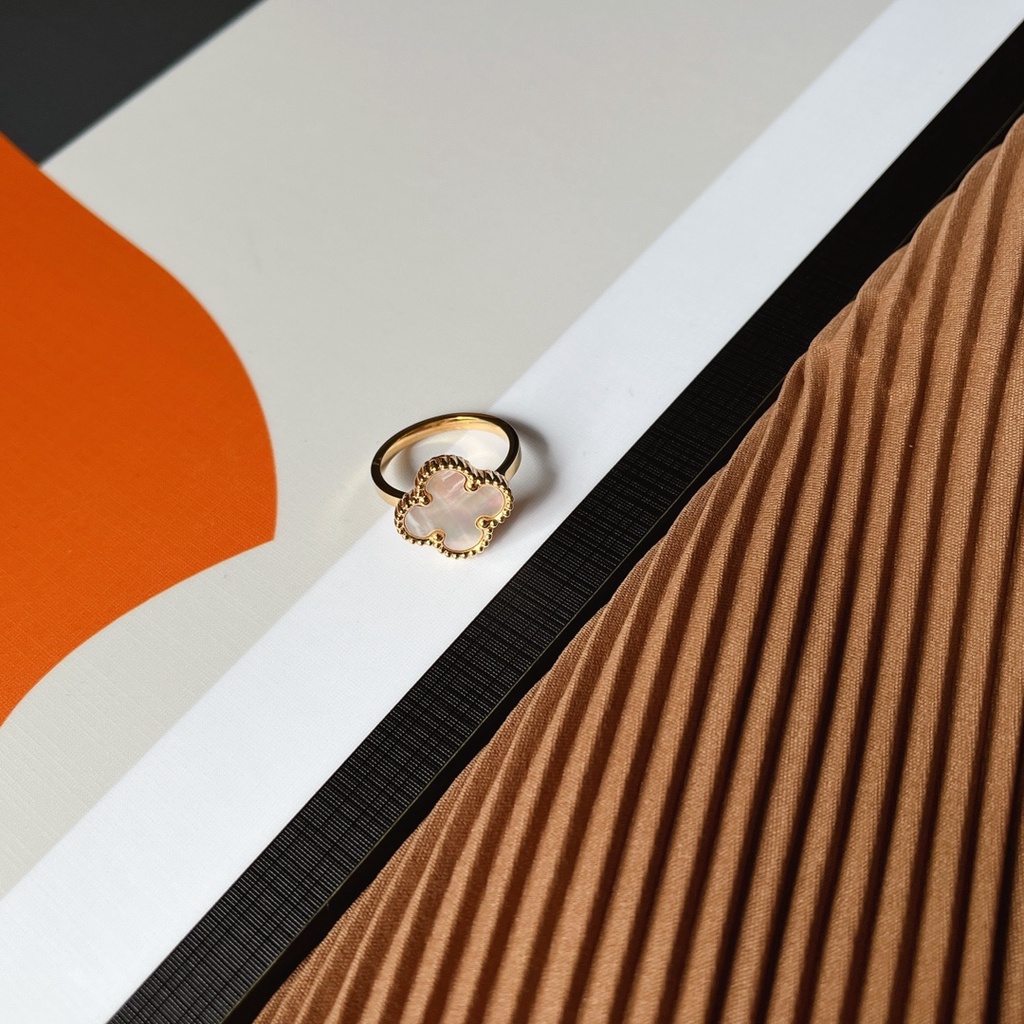 Nhẫn Louis Vuitton Phong Cách Hàn Quốc Đơn Giản Mạ Vàng / Bạc 925 Dành Cho Nữ