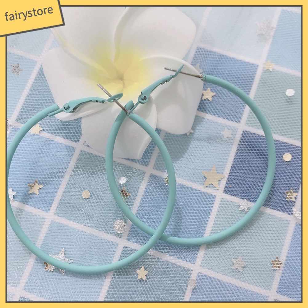 Khuyên Tai Tròn Màu Kẹo Ngọt Sáng Tạo Dành Cho Nữ