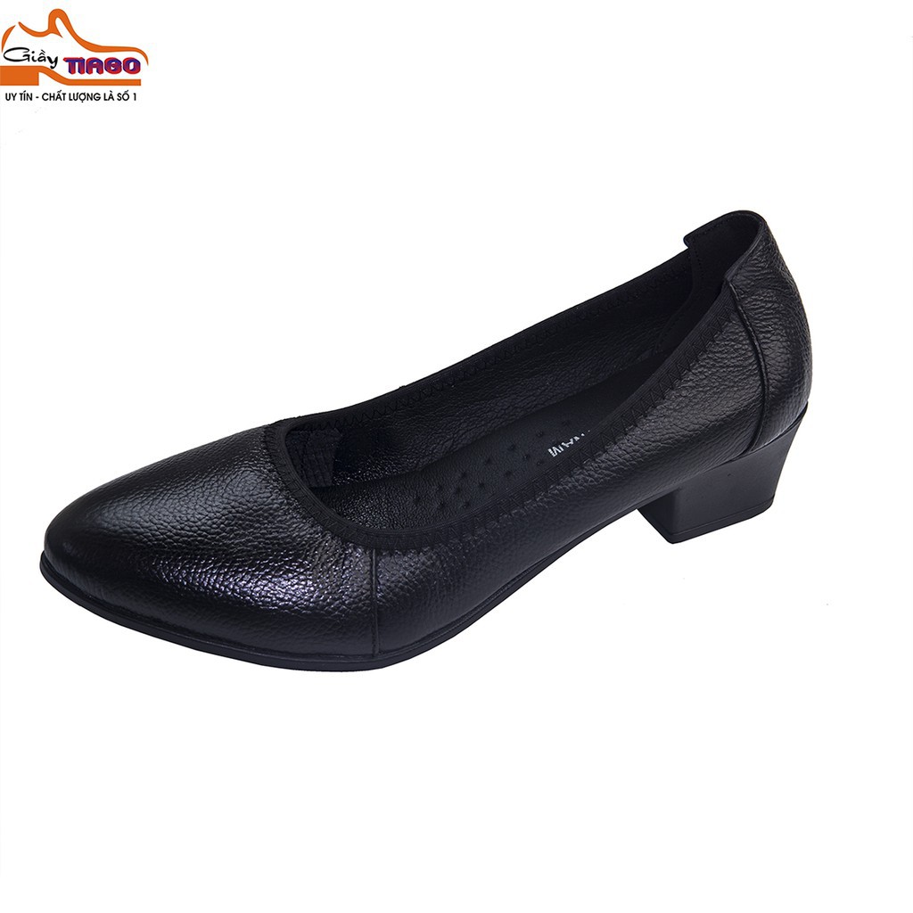 Giày nữ công sở DA BÒ CAO 3CM