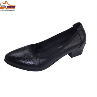 Giày nữ công sở DA BÒ CAO 3CM siêu mềm êm chân