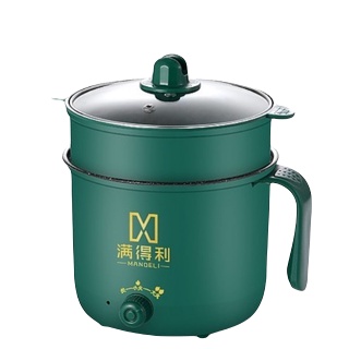 Nồi lẩu điện mini, nấu mì 2 tầng kèm giá hấp đa năng nướng, luộc, chiên chống dính vấn đá tiện lợi ca nấu mì mẫu mới