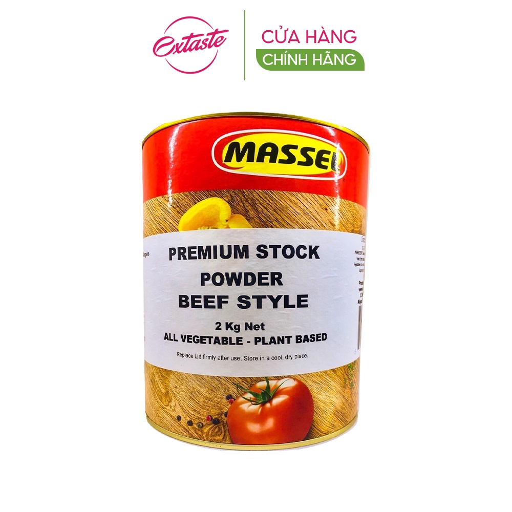 Bột nêm vị bò Massel Premium Stock Powder Beef Style 2kg không bột ngọt có thể ăn chay