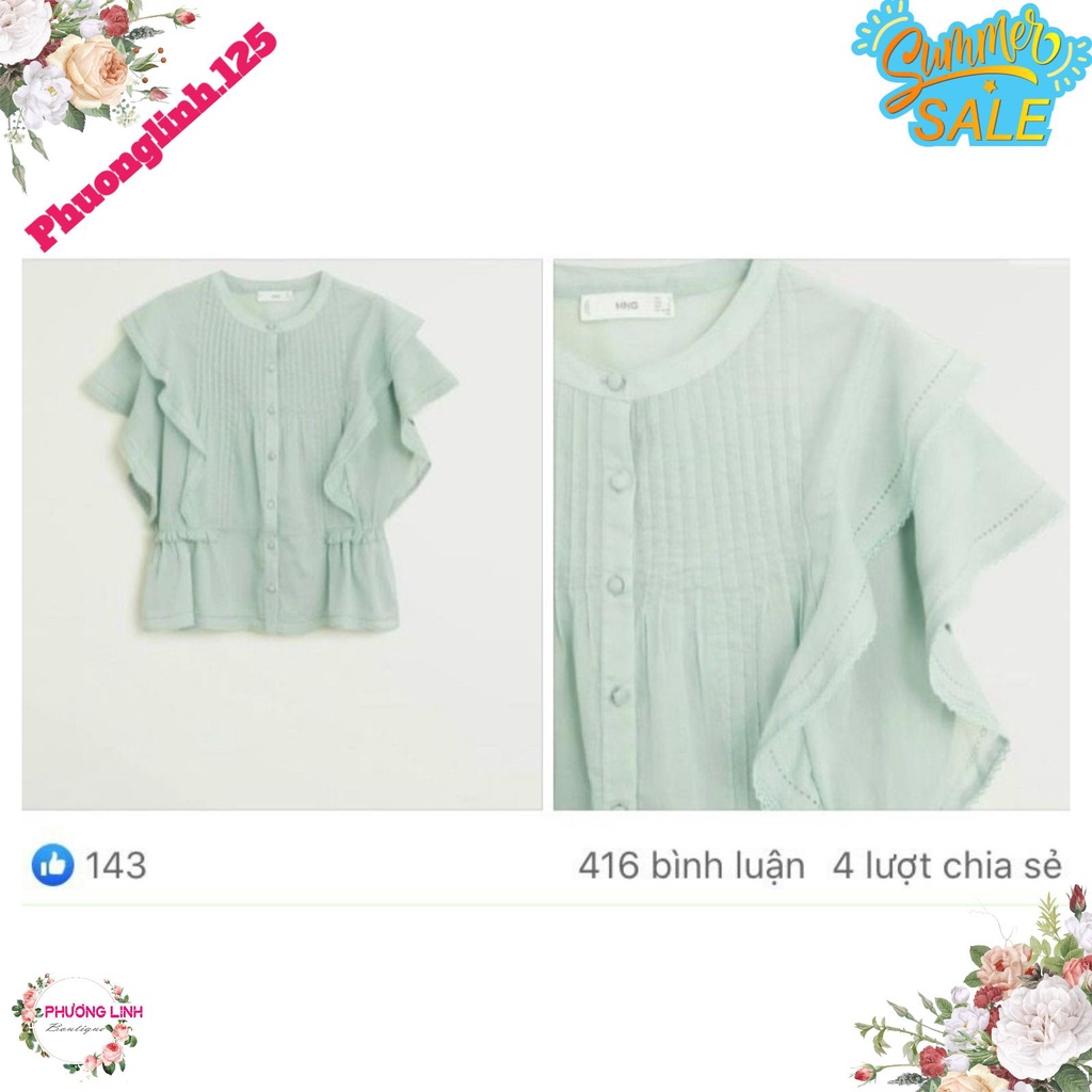 ÁO SƠMI MINT NGỌC CÚC BỌC