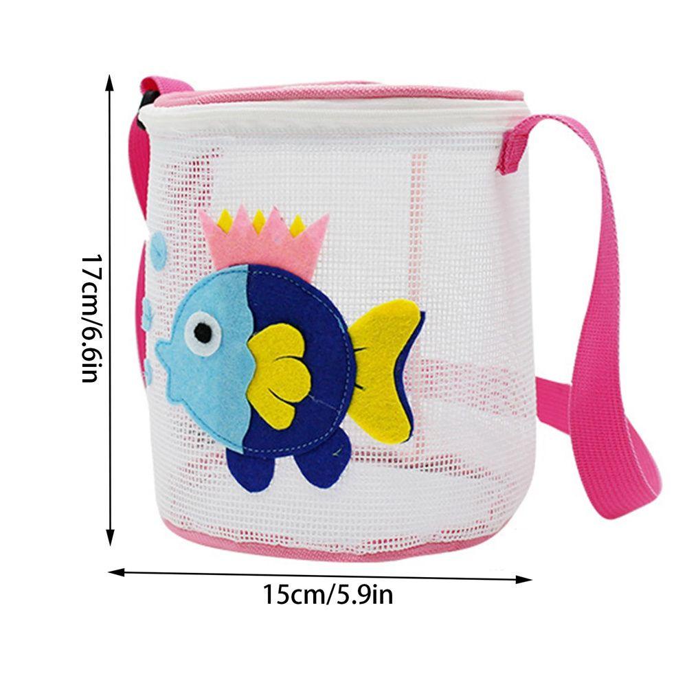 IVORY Túi Lưới Đựng Kính Mát Đồ Chơi Đi Bơi Cho Bé Hình Vỏ Sò Dễ Thương