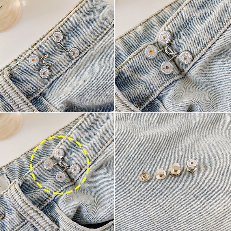 Khóa thắt lưng hình hoa cúc nhỏ dễ điều chỉnh thời trang Hàn Quốc