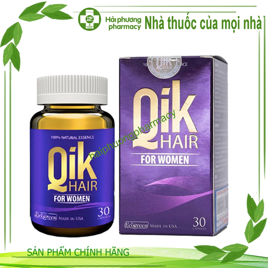 Viên uống Qik Hair For Women cải thiện tình trạng rụng tóc, kích thích mọc tóc cho nữ lọ 30 viên