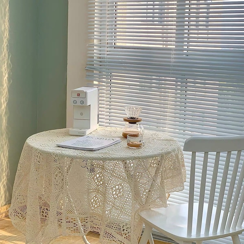 Khăn ren trải bàn, khăn hoạ tiết retro trang trí nhà cửa, studio Hàn Quốc - Décor nhà Sò