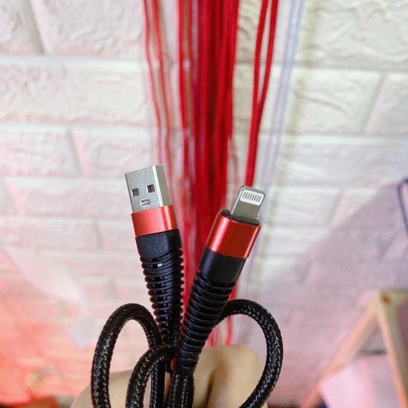 Dây Cáp Sạc Điện Thoại IP 1M Bọc Vải Dù Siêu Bền, Dây Sạc IP