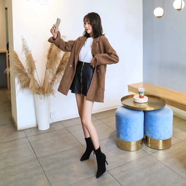 [Mã FASHIONGREEN194 giảm 10% tối đa 30k đơn từ 99k] Bốt nữ gót nhọn chất da lộn | BigBuy360 - bigbuy360.vn