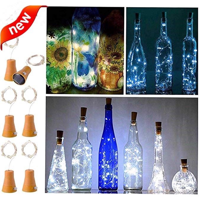 Dây đèn thiết kế kèm nắp lọ trang trí giáng sinh 20 bóng LED