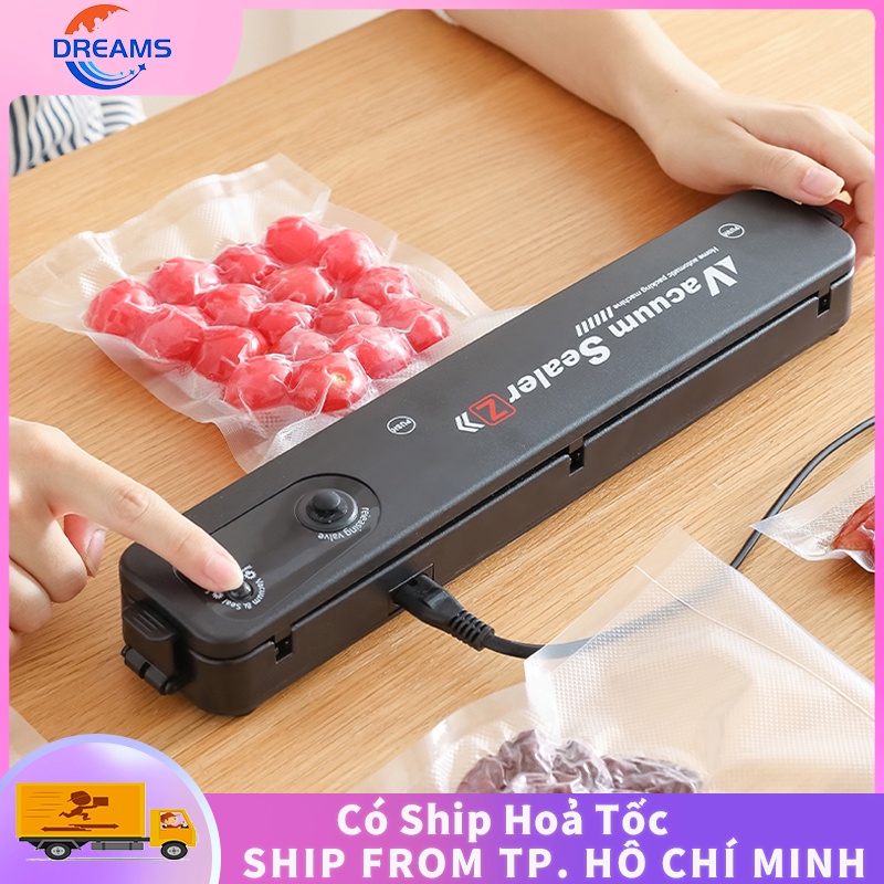 Máy Hút Chân Không Thực Phẩm Mini Gia Đình -Tặng 10 túi hút chân không，Máy ép chân không kiêm hàn miệng túi freshpackpro