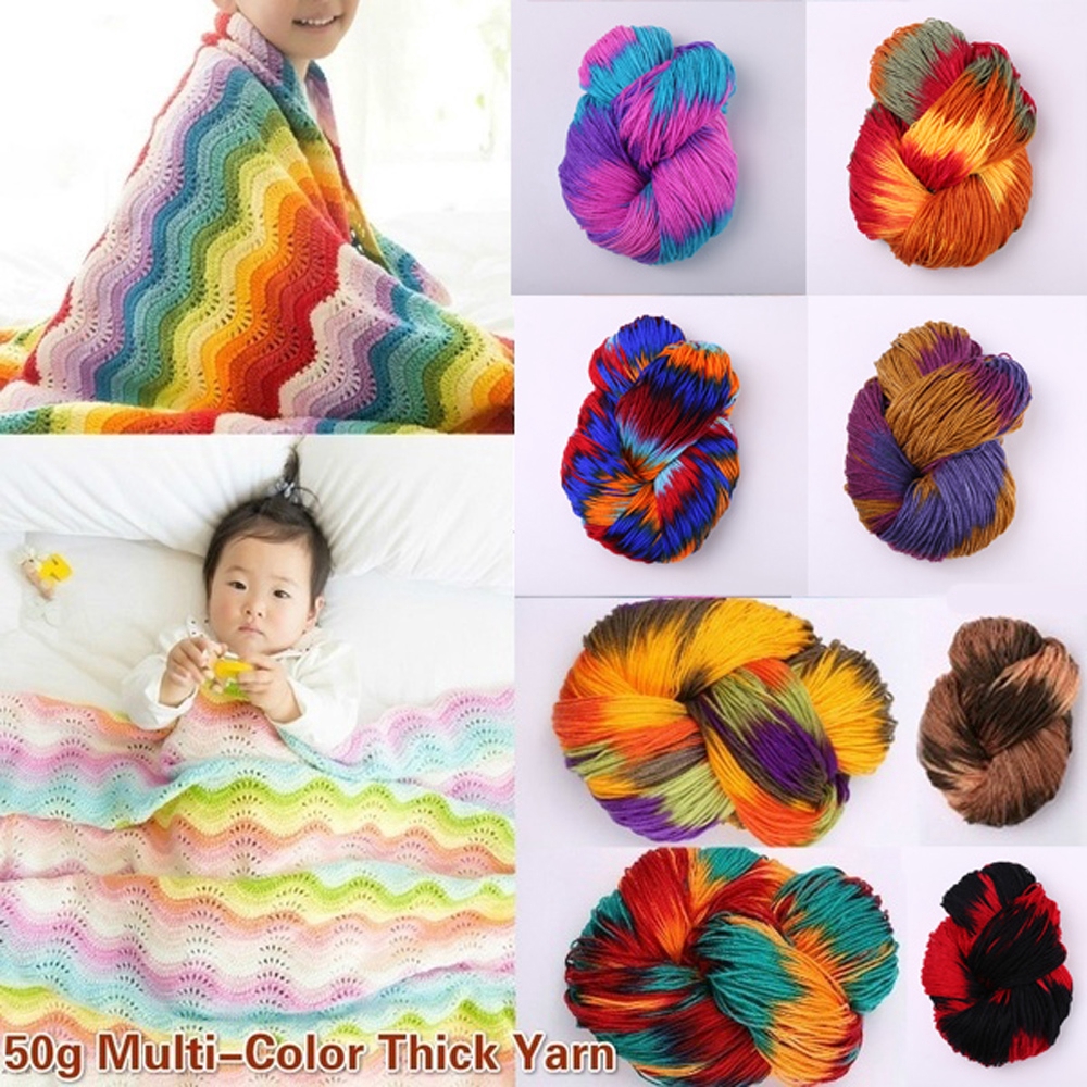 Cuộn len sợi đan nhiều màu