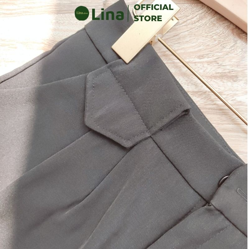 Quần Short Nữ Lửng Ống Rộng Cạp Cao Chất RUBY Cao Cấp LINASTORE 025