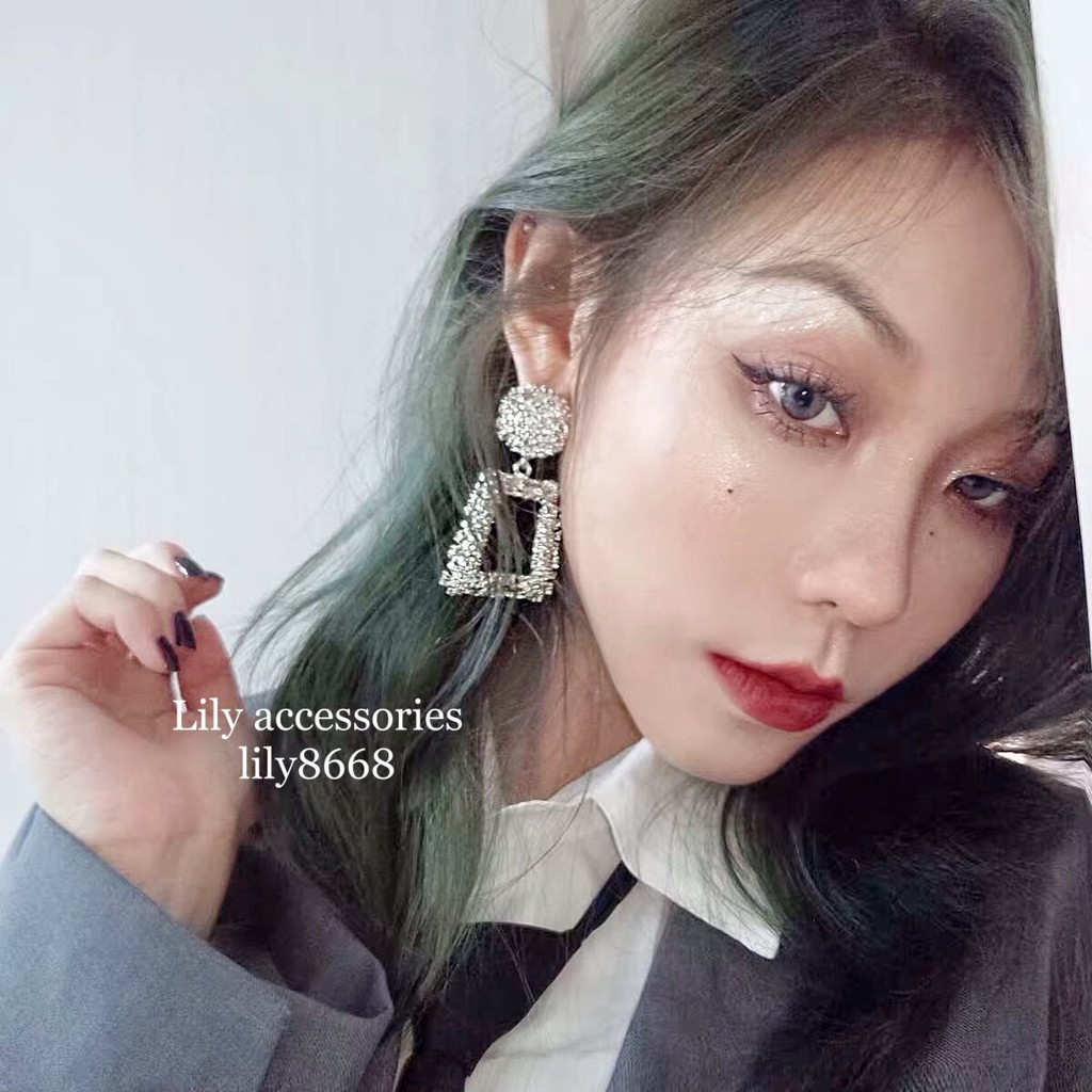 Geometric Drop Earrings khuyên tai Vintage kiểu dáng hình học