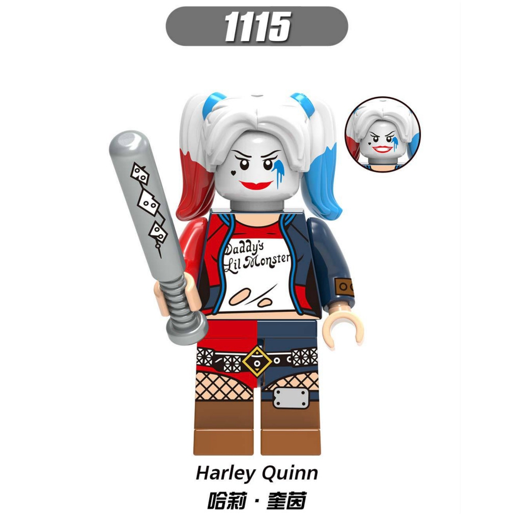 Lego Xếp Hình Nhân Vật Harley Quinn/ Siêu Nhân/ Người Dơi