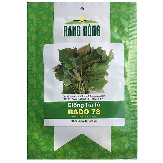 2.5 Gram Hạt Giống Tía Tô Rạng Đông
