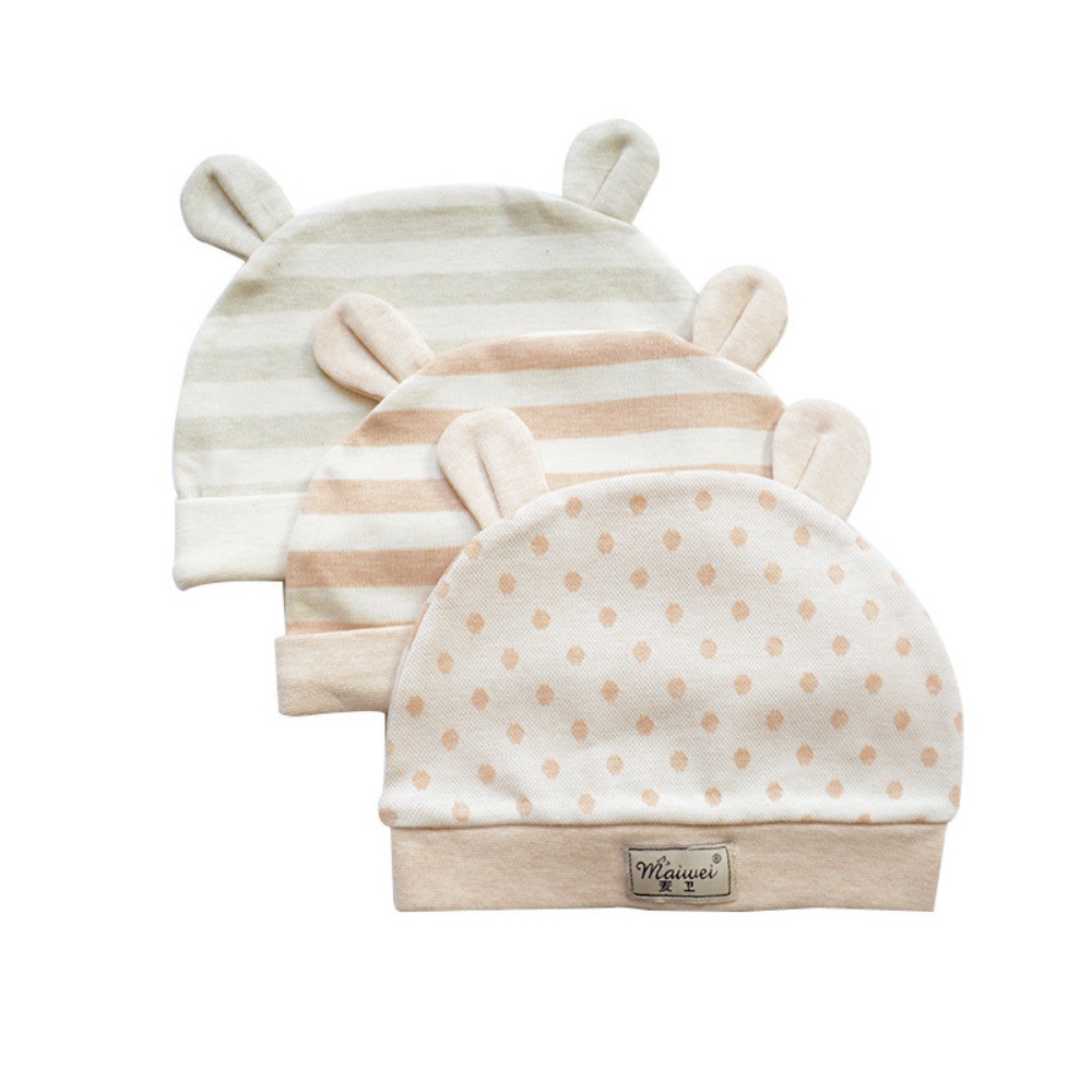 [HÀNG SẴN]Mũ che thóp cho bé sơ sinh, mũ cotton ORGIANIC cao cấp 100%không chất tẩy nhuộm an toàn cho bé giữ ấm đầu