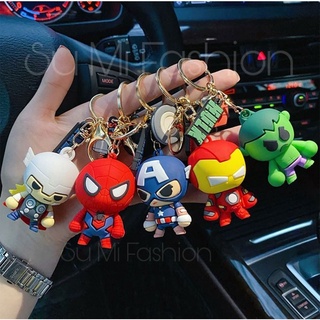 Móc khóa siêu anh hùng- Biệt đội Avengers siêu anh hùng Marvel treo ba lô Khoen vàng