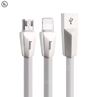 Cáp 2 đâu micro USB, lightning Hoco X4