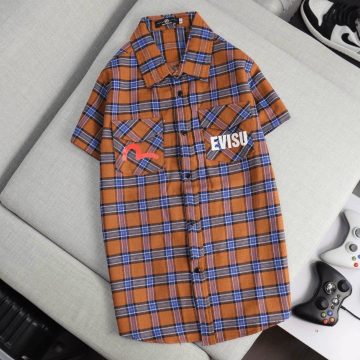 (HCM) ÁO SƠ MI CARO NAM TAY NGẮN THỜI TRANG CỰC ĐẸP , PHONG CÁCH HOTTREND CHO CÁC ANH EM KB FASHION
