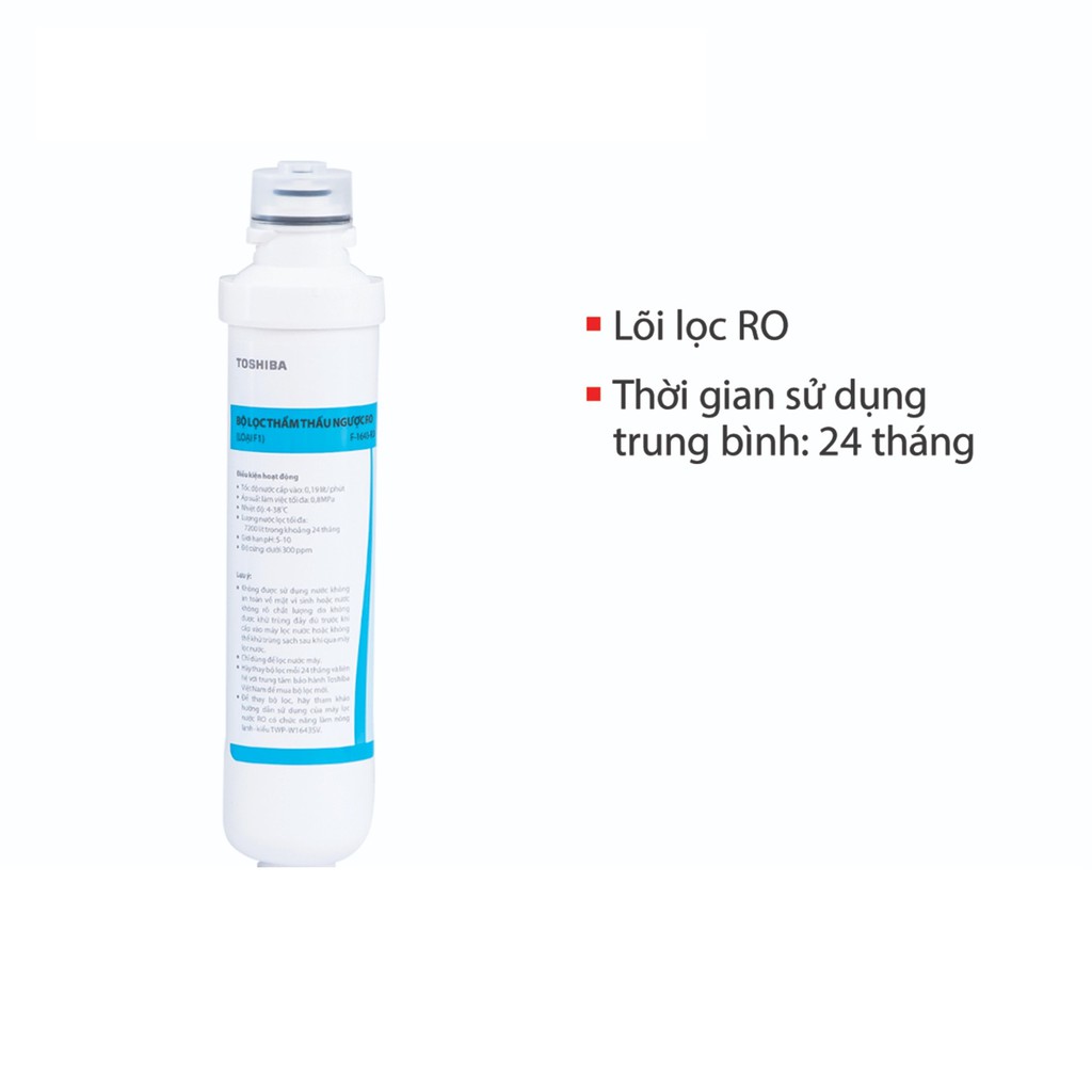 Lõi lọc Toshiba F-1643-RO - Hàng Chính Hãng