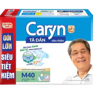 [MẪU MỚI] Tã Bỉm Dán Người Lớn Caryn Siêu Thấm Size M40/ML40 Miếng