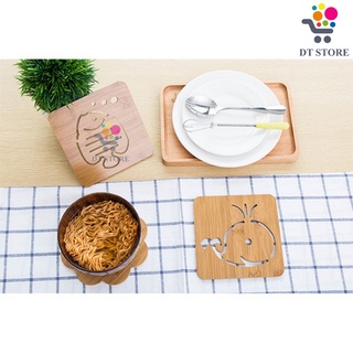 Miếng lót nồi thiết kế mới mẻ, đế lót nồi bằng gỗ chịu nhiệt tốt- Phụ kiện nhà bếp sử dụng tiện lợi