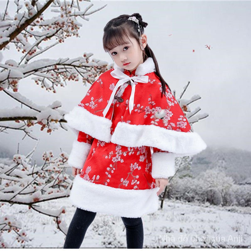 Girl Autumn And Winter Clothing Thick Velvet Princess Suits