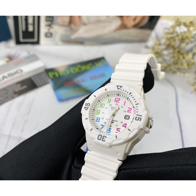 Đồng hồ nữ dây nhựa Casio chính hãng Anh Khuê LRW-200H-7BVDF