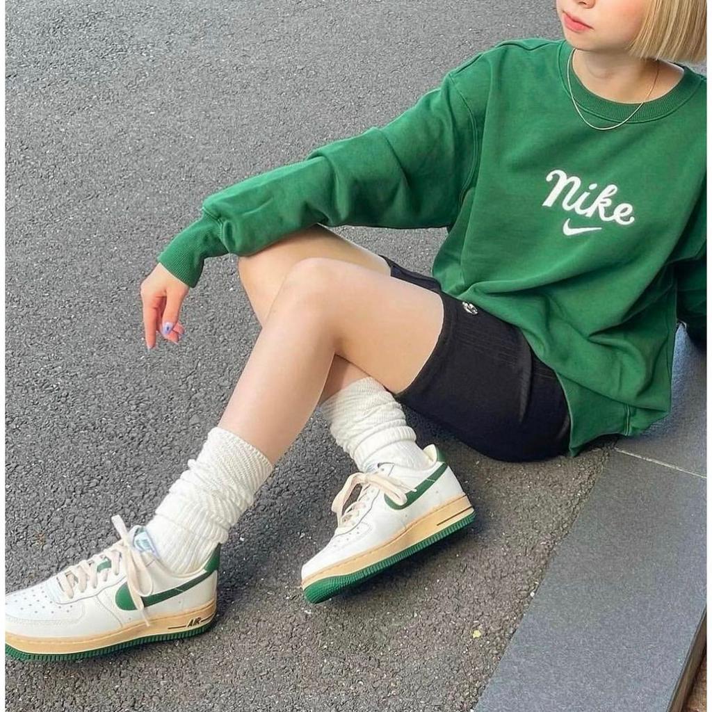 Giày Air Force 1 Low Vintage Gorge Green trắng kem, giày AF1 trắng vệt xanh mẫu mới 2023 dành cho nam nữ