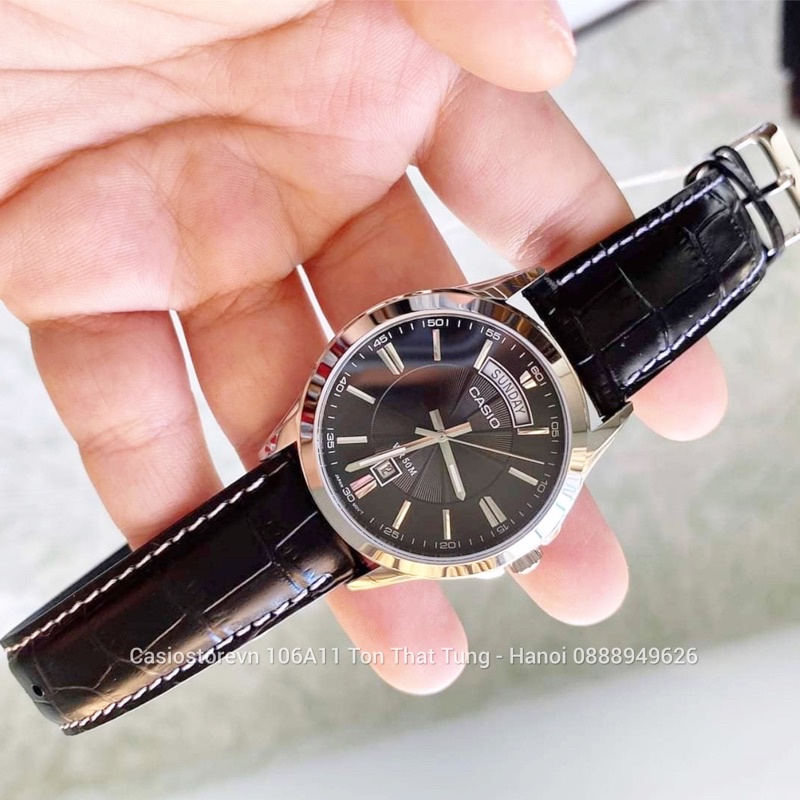 Đồng hồ Nam Casio MTP 1381, đồng hồ chính hãng, thiết kế sang trọng có lịch thứ ngày
