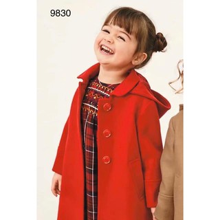 áo khoác dạ đỏ cho bé gái