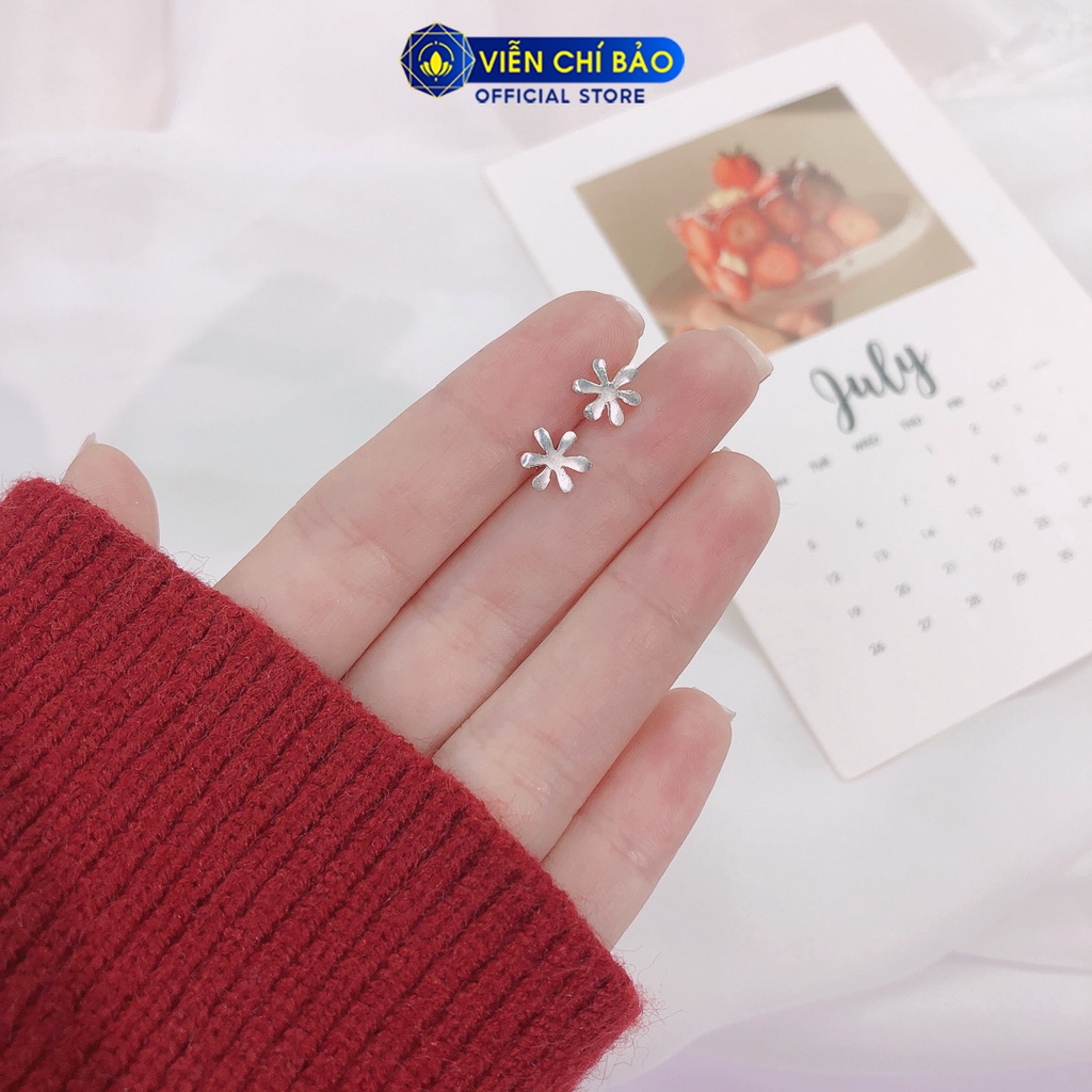 Bông tai bạc nữ hoa Cúc nhí chất liệu bạc 925 thời trang phụ kiện trang sức Viễn Chí Bảo E018