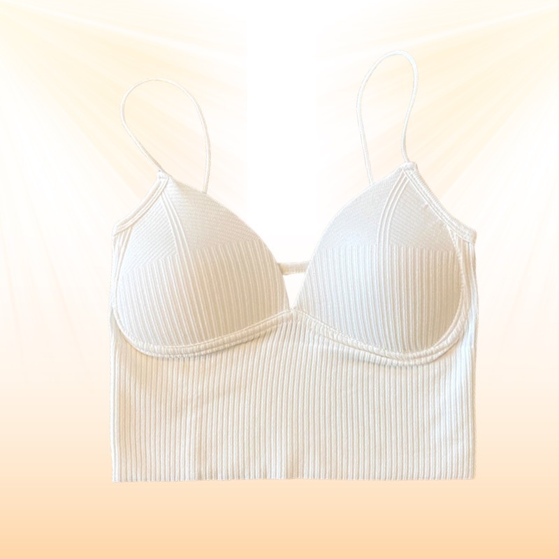 Áo Lót Ngực, Áo Bra Cotton Gân Tăm Co Dãn Đệm Mút Nâng Ngực Quyến Rũ SunBra 1833