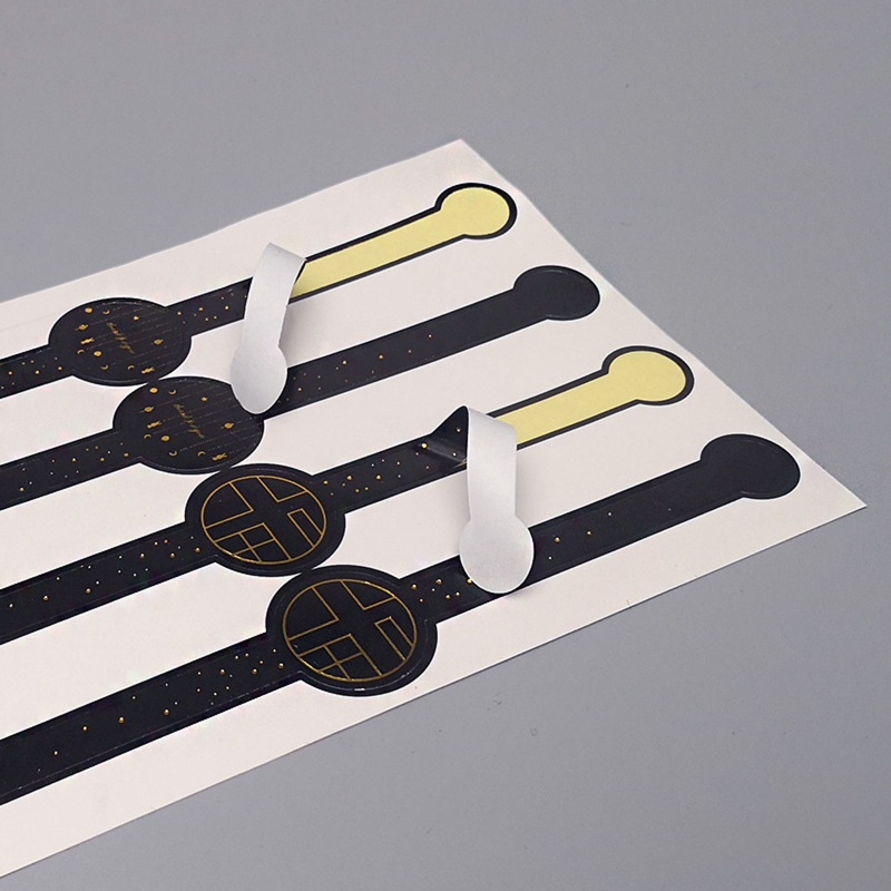 Goo Set 80 Nhãn Dán Hộp Bánh Trung Thu Hình Trứng Gà Màu Vàng DIY