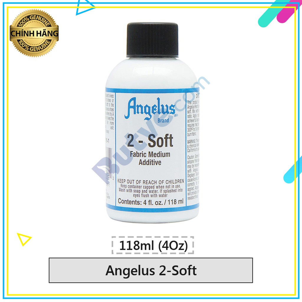 Dung môi pha màu vẽ lên bề mặt vải Angelus 2-Soft - 118ml (4Oz)