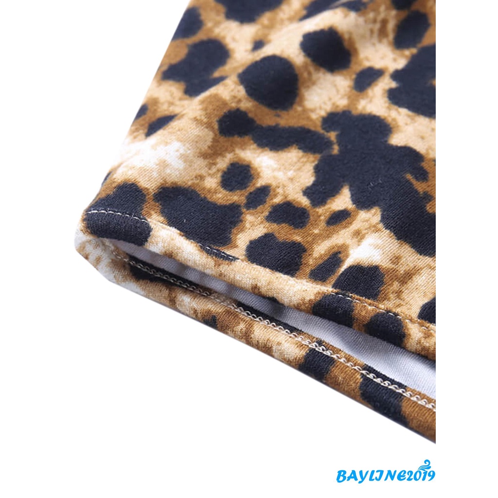 Áo Ngắn Trễ Vai Họa Tiết Da Báo Phong Cách Thời Trang Quyến Rũ Dành Cho Nữ