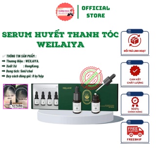 Serum Huyết Thanh Tóc WEILAIYA, Kích Mọc Tóc, Ngăn Ngừa Rụng Tóc, Hiệu Quả Sau 12 Tuần Sử Dụng [ HỘP 8 LỌ - CHÍNH HÃNG ]