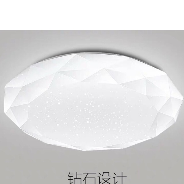 Đèn Ốp Trần Đèn Mâm Hoạ Tiết Kim Cương Lấp Lánh Sang Trọng
