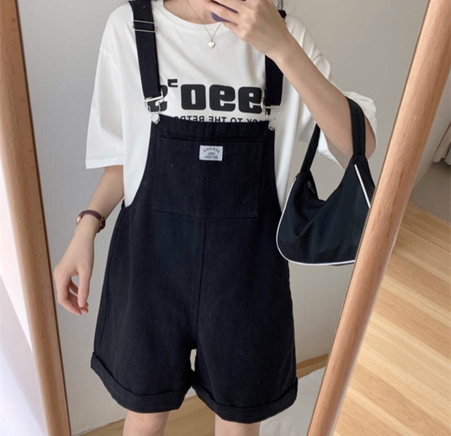 [OD] Quần Yếm Ulzzang Hàn Quốc Màu Tím/Đen | BigBuy360 - bigbuy360.vn
