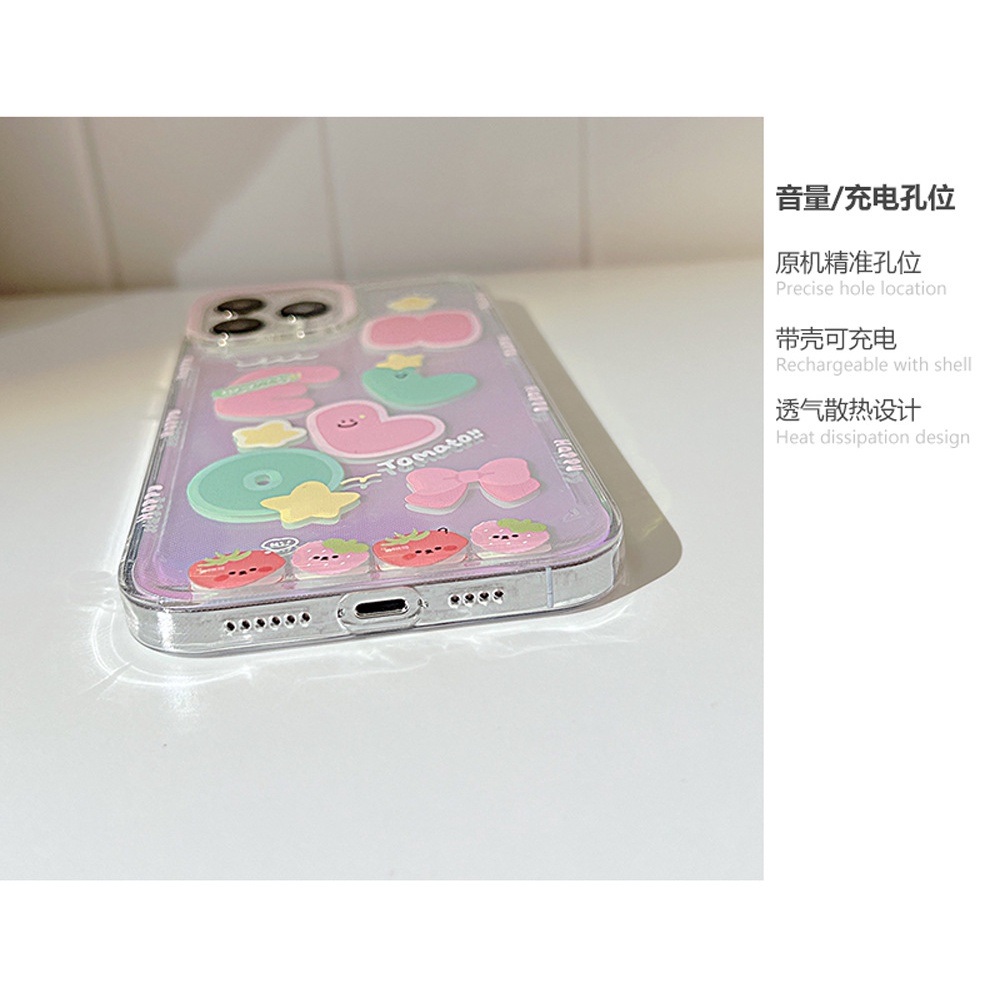 Ốp lưng iphone Ốp Điện Thoại Silicon Màu Laser Cho iphone13 iphone13 iPhone 12pro max 11 8PLUS / XR x / 11PROMAX Dinuo case-III