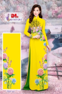 Vải áo dài hoa tú cầu