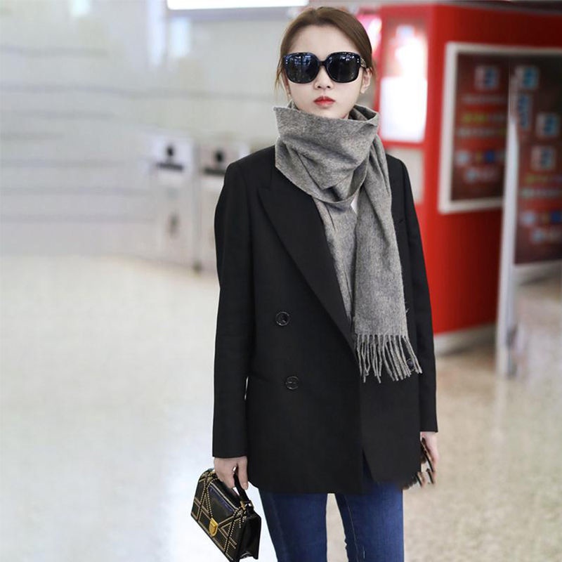 [free gift] Áo khoác vest len dày phong cách Hàn Quốc thời trang thu đông mới