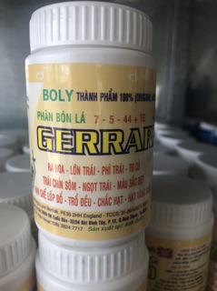 PHÂN BÓN LÁ 7-5-44+TE GERRARD 100gr
