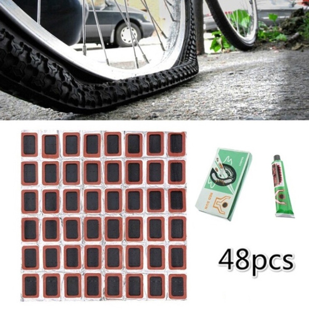 Bộ 48 miếng cao su tròn/vuông vá lốp xe tiện dụng K25