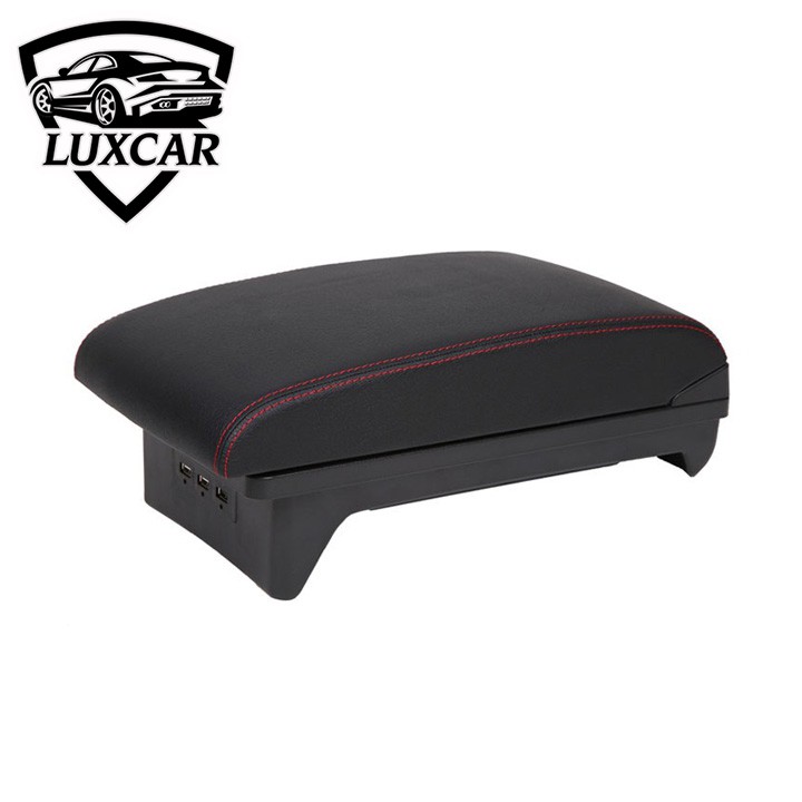 Hộp tỳ tay xe XPANDER mẫu bệt tích hợp 3 cổng sạc USB LUXCAR cao cấp - Bảo hành 12 tháng