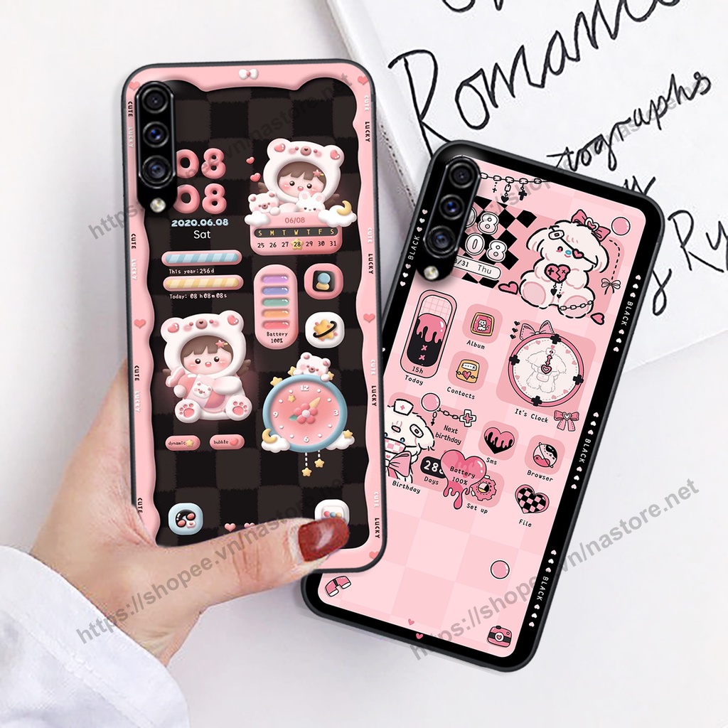 Ốp lưng Samsung A30s / A50 / A50s / A70 gấu, đồng hồ dễ thương cute giá rẻ