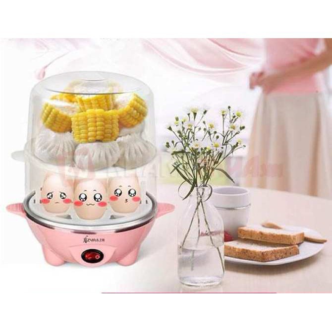 MÁY HẤP TRỨNG  2 TẦNG TIỆN DỤNG -  MÁY LUỘC TRỨNG ĐA NĂNG DÙNG HẤP THỨC ĂN SIÊU NHANH | BigBuy360 - bigbuy360.vn