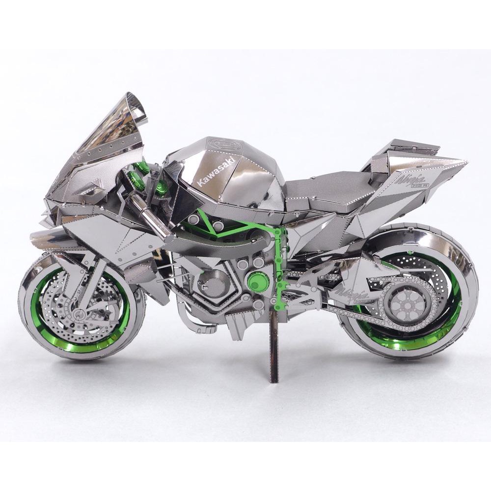 Mô hình lắp ghép 3d kim loại xe mô tô kawasaki-ninja-h2r